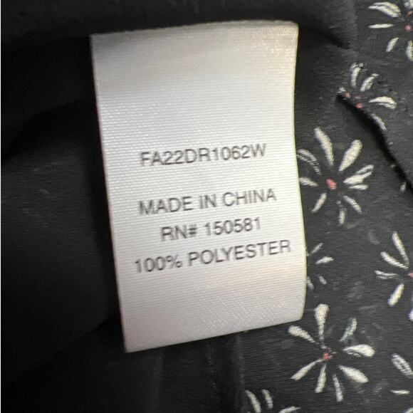 Flag & Anthem Womens V-Neck Ruffle Tears 3/4 Sleeves Floral Midi Dress Size M - Picture 12 of 14